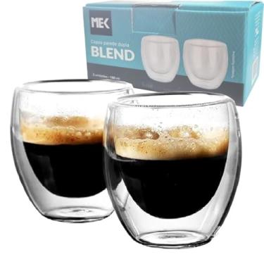 Imagem de Copo Vidro Duplo Café Expresso Shot Flutuante 2 Peças 100ml