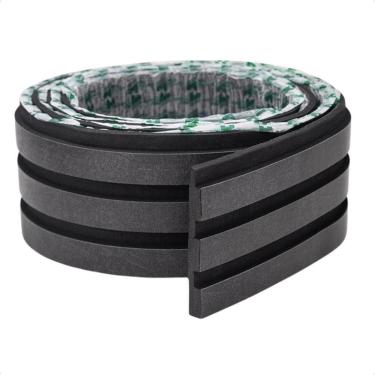 Imagem de Painel Ripado Laminado De Eva Autocolante Flexível Rolo 10mt Black Com Textura | Preto