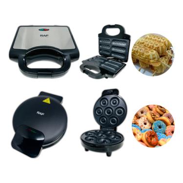 Imagem de Kit 2 Peças Máquina De Fazer Crepe E Máquina De Donuts 220v CREPE SUIÇO DONUTS ROSQUINHAS 220V LANCHES