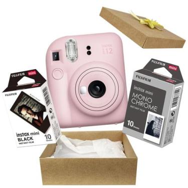 Imagem de Kit Presente Câmera Instax Mini 12 Com Filme Preto Branco + Filme Pret