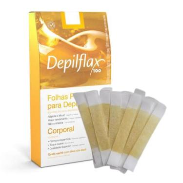 Imagem de 40 Tiras De Cera Pronta Depilação Sobrancelhas Buço Natural Depilflax