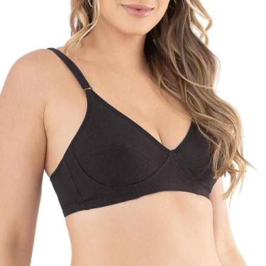 Imagem de Sutiã DelRio 40707 100% Algodão, Preto, 50