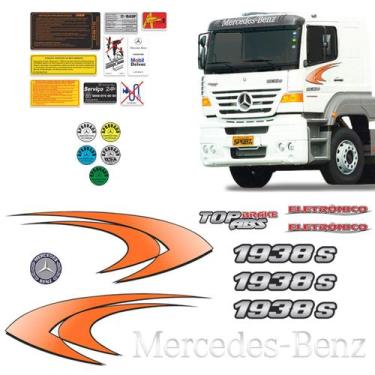 Imagem de Faixa Lateral MB 1938 S Laranja + Adesivo Testeira + Emblema - SPORTIN