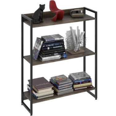 Imagem de Estante Multiuso Escritório Industrial 3 Prateleiras Areta 104x80cm C0