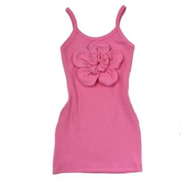 Imagem de Vestido Menina Infantil Com Flor Tendência Candy Colors Verão - AK FAS