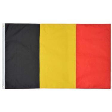 Imagem de Bandeira da Bélgica Grande Tecido Forte Nítida Dupla Face - Minha Band