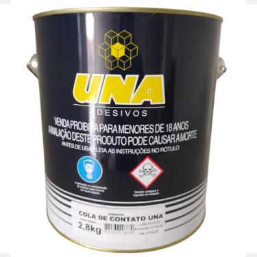 Imagem de Cola de Contato Una 2,8kg Adesivo de contato Para Moveis Acabamento