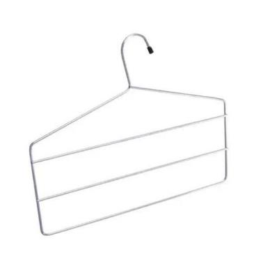Imagem de Cabide Calça Triplo Aço Cromado Guarda Roupa Resistente - Altair