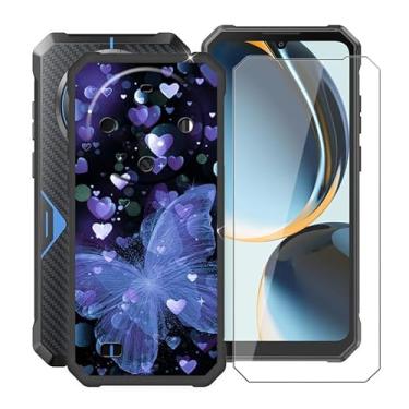 Imagem de HGJTFANY Capa de telefone para FOSSiBOT F105 (6,7 polegadas), com [1 x protetor de tela de vidro temperado], película de silicone macio ultrafina, capa protetora preta à prova de choque para FOSSiBOT