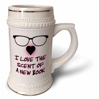 Imagem de 3dRose Caneca Nerd-I Love The Scent of a New Book-Stein, 510 g (STN_223285_1), 623 g, branca