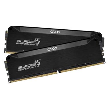 Imagem de OLOy DDR5 RAM 32 GB (2 x 16 GB) lâmina fina preta 6000 MHz CL32 1,35 V Gaming UDIMM (MD5U1660320BRLDA)