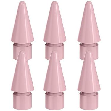 Imagem de HATOKU Pacote com 6 pontas de substituição para lápis de 1ª/2ª geração, pontas de caneta para iPad Pro Pencil (rosa)