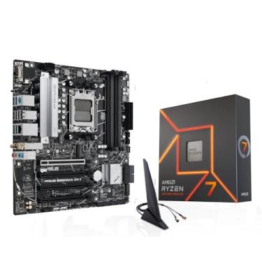 Imagem de Processador de CPU Micro Center AMD Ryzen 7 7700X com placa-mãe Prime B650M-A AX II Micro ATX (suporte DDR5, PCIe 5.0 M.2, Wi-Fi 6, USB 3.2 Gen 2, CEC Tier II Ready)