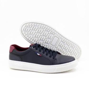 Imagem de Sapatênis Masculino Cadarço Bico Redondo Moderno Casual - Fork, Preto,