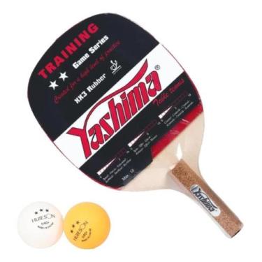 Imagem de Raquete Ping Pong Caneta Profissional Aprovado ITTF + 2 Bolas Oficiais