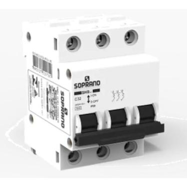 Imagem de Disjuntor Tripolar 3P 20A Curva C 3Ka SHB3GII20A SOPRANO