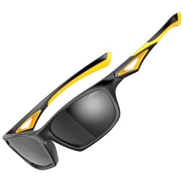 Imagem de ATTCL TR90 Óculos de sol infantil polarizado inquebrável para meninos e meninas de 3 a 10 anos de idade, Black+orange, Medium