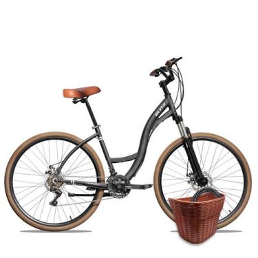 Imagem de kit Bicicleta Blitz Comodo Aro 29 Shimano 21v + Cestinha e cadeado, Pr