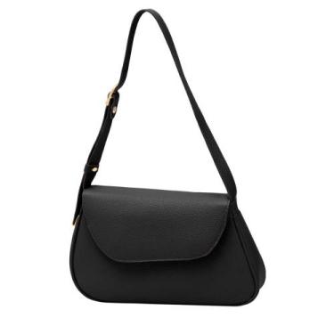 Imagem de Bolsa de Couro Mariart Cosmos, Preto