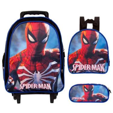 Imagem de Mochila Escolar Bolsa do Homem Aranha Marvel de Rodinhas - TOYS 2U