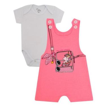 Imagem de Conjunto 2 Peças Bebê Jardineira e Body Menina Verão - KiMagia, JAR024