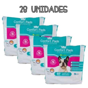 Imagem de Tapete Higiênico para cães Confort 7un 60x55 kit com 4 pacotes - CONFO