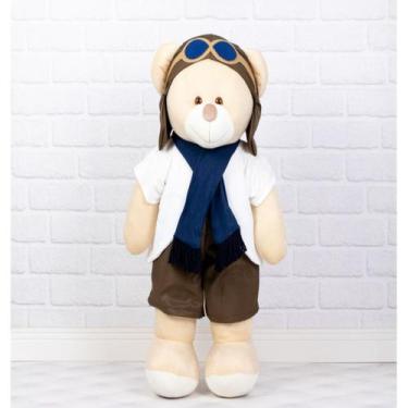 Imagem de Porta fraldas urso aviador classico 65 cm - para quarto do bebe - CKD 