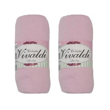 Imagem de Kit 2 Lençóis De Berço Malha 100% Algodão Com Elástico Vivaldi - Sul B