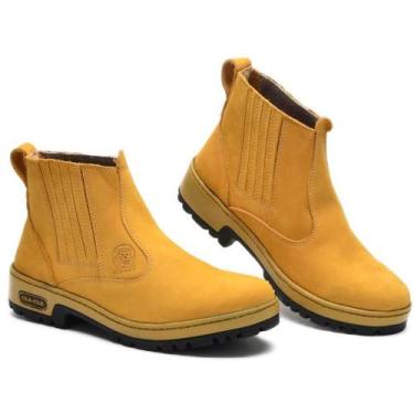 Imagem de Botina Masculina Couro Lisa Bota Chelsea Trabalho Cano Curto - ClaCle,