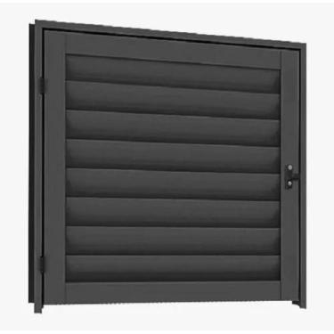 Imagem de Porta de Alumínio para Alçapão 80x80cm Rede Móveis Preto