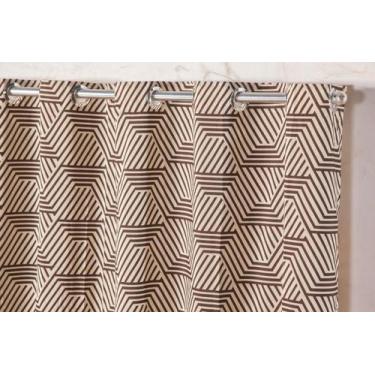 Imagem de Cortina Capri 4,00m x 2,70m Estampada Delicada Poliéster Sala de Estar