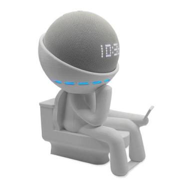 Imagem de Suporte Alexa Echo Dot - Robert Banheiro Amazon - 3D Think BR, Preto