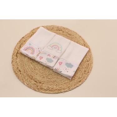Imagem de Kit Fralda de Boca Bebê 100% Algodão Estampada Variedades Menina - Ben