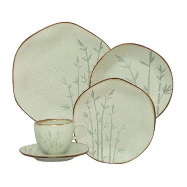 Imagem de Jogo De Jantar Em Porcelana Ryo Com 20 Peças Oxford Bambu