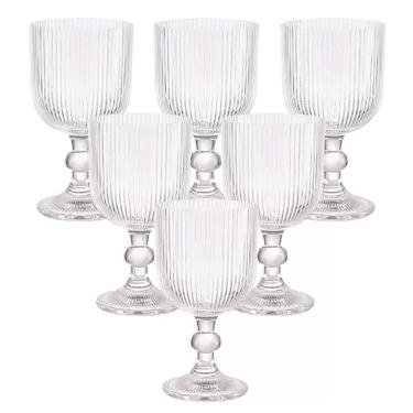 Imagem de Conjunto de 6 Taças Graffiato Transparente para Água e Vinho 370ml TCVN017TR - Hauskraft