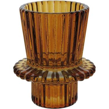 Imagem de Castiçal Vidro Âmbar