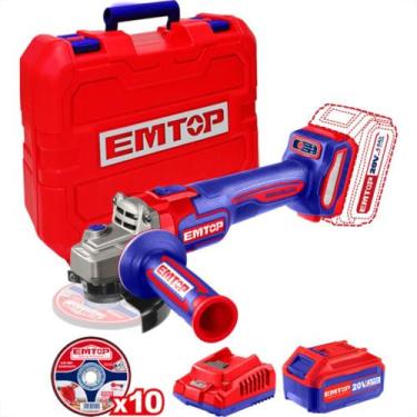 Imagem de Esmerilhareira Emtop 41/2 20V Bt4A+Carr S/Cv - EMTOP TF
