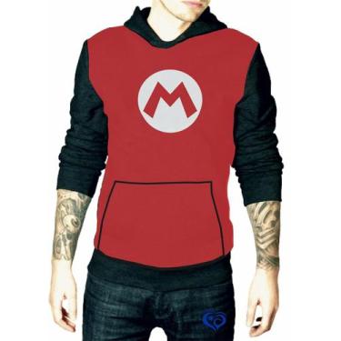 Imagem de Moletom Super Mario Bros masculino blusa Adulto - Alemark, GG