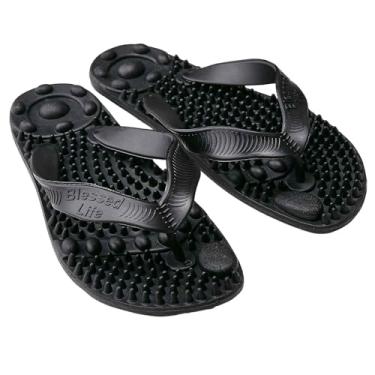 Imagem de Sandália Massageadora Ortopédica Gel (Preta, 33/34)