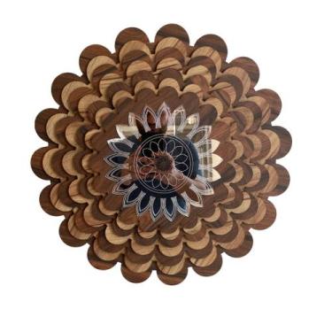 Imagem de Mandala Decorativa Ambiente Sala Quarto 65x65 38151 - CREATUS, marrom