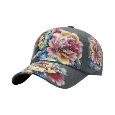 Imagem de Boné de Beisebol Floral - Secagem Rápida, Unissex, para Verão, Ajustáv