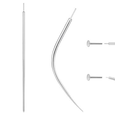 Imagem de jagosen 14G 16G 18G 20G Kit de piercing de bola de piercing ferramenta de aço inoxidável aplicador de brinco de costas planas Ferramenta aplicadora de pino de inserção sem rosca Kits de piercings de