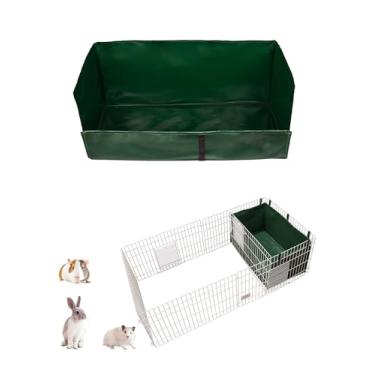 Imagem de GINIDEAR Forro de gaiola de porquinho-da-índia, caixa de areia e alimentador de feno para coelhos de porquinho-da-índia, hamsters, ouriços, furões e outros animais pequenos. Para cozinha de gaiola do