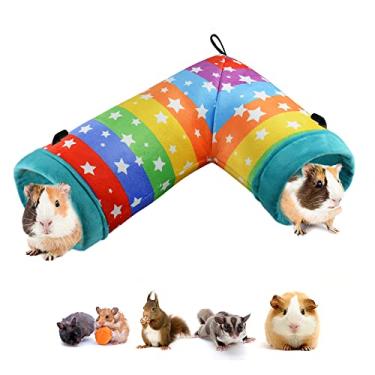 Imagem de Esconderijo de porquinho da índia HOMEYA para pendurar porquinho-da-índia, função 2 em 1 de rede de animais pequenos e ninho de cama aconchegante, brinquedos de pendurar e acessórios de gaiola para