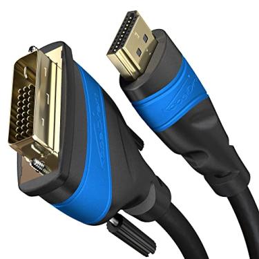 Imagem de Cabo adaptador HDMI DVI com proteção de interferência de sinal A.I.S. – 3 pés (cabo bidirecional DVI-D 24 + 1/monitor HDMI, PC/laptop para monitor/TV, Full HD/1080p) da CableDirect