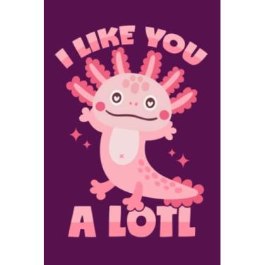 Imagem de Axolotl hat dich lieb: Notizbuch (120 Seiten, 15x23cm, gepunktet) Dotted Bullet Grid Tagebuch Journal