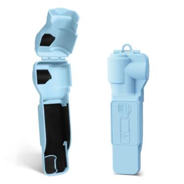 Imagem de TYUANDOUER Capa Pocket 3, capa protetora de tela para lente cardan multifuncional para DJI Osmo Pocket 3 Creator Combo Acessórios com gancho de cordão - Azul