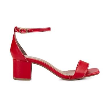 Imagem de Sandália Feminina Viviane Moda Salto Grosso Baixo 5 cm Moderna