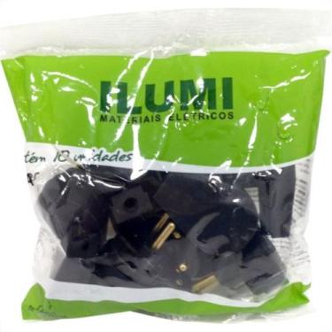 Imagem de Pino Prensa Cabo Ilumi Gigante 2 Polos 20A Preto 1415Pct - Kit C/10