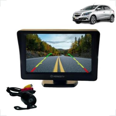 Imagem de Kit Monitor LCD 4.3 Polegadas + Câmera de Ré Onix 2012 2013 2014 2015 